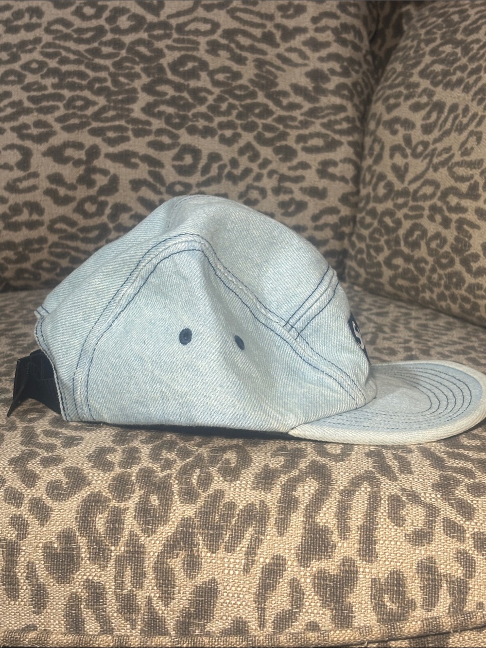 Supreme washed chino twill camp cap light wash denim 5 panel adjustable hat - Picture 5 of 10